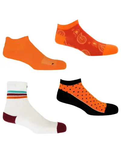 Sport PEPER HAROW MenS Orange Trainer Socks Bundle - Organic £47.00