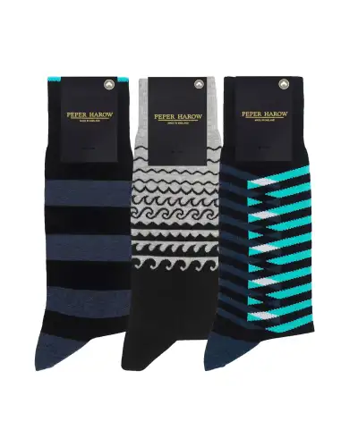 Men PEPER HAROW Mens Black Socks Bundle - Organic £46.00
