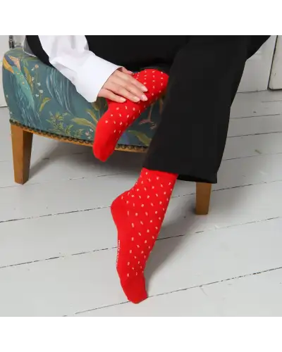 Women PEPER HAROW Notting Hill Womens Socks - Red £13.00