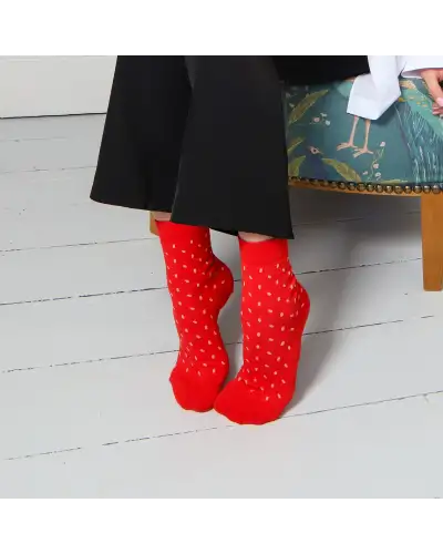 Women PEPER HAROW Notting Hill Womens Socks - Red £13.00