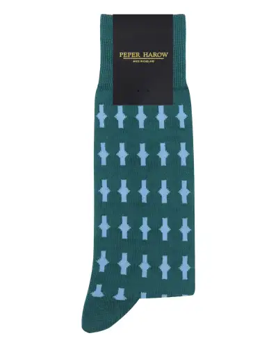 Men PEPER HAROW Eton Mens Socks - Teal £16.00