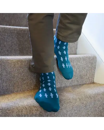 Men PEPER HAROW Eton Mens Socks - Teal £16.00