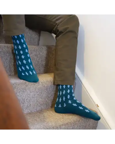 Men PEPER HAROW Eton Mens Socks - Teal £16.00