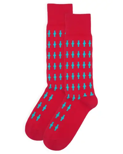 Men PEPER HAROW Eton Mens Socks - Red £16.00