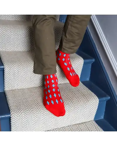 Men PEPER HAROW Eton Mens Socks - Red £16.00