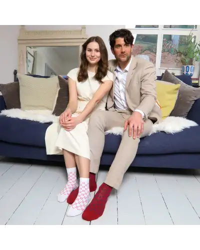 Men PEPER HAROW Cambridge Mens Socks - Burgundy £16.00