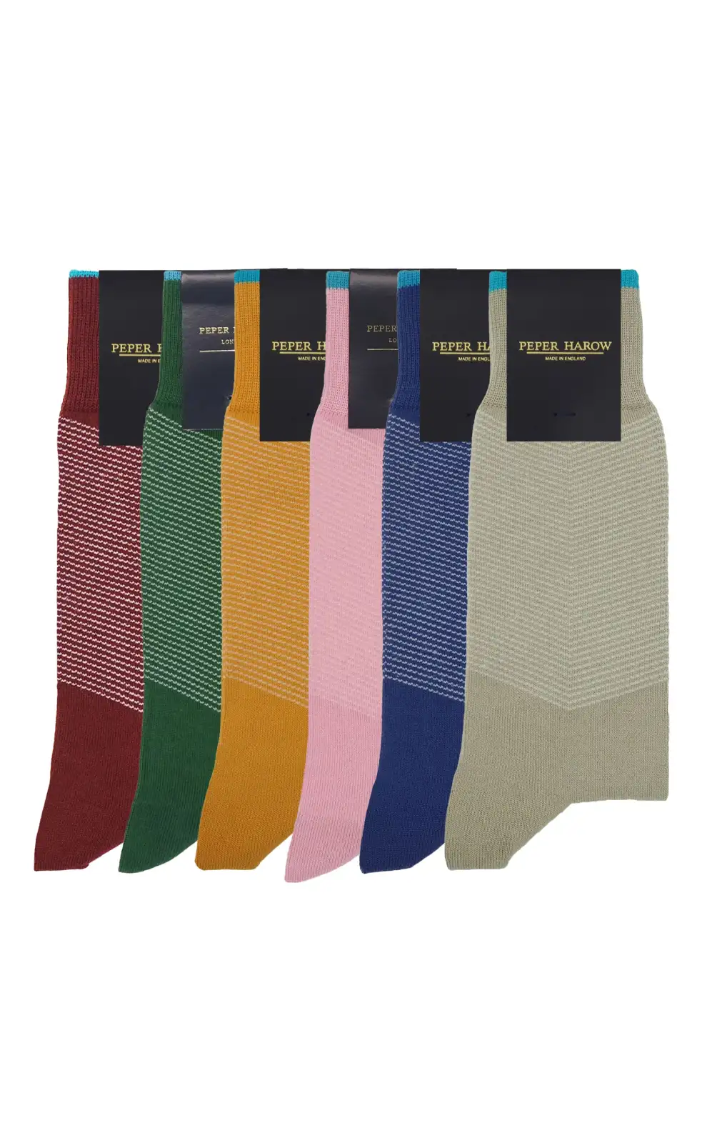 Men PEPER HAROW Mens Socks Bundle - Chevron-PH-8628148175022 £81.00