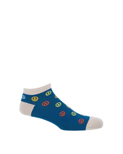 Men PEPER HAROW Peace Mens Trainer Socks - Blue £13.00