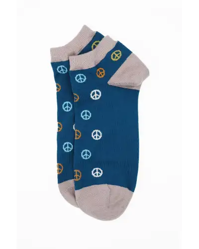 Men PEPER HAROW Peace Mens Trainer Socks - Blue £13.00