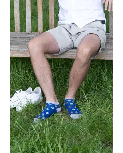 Men PEPER HAROW Peace Mens Trainer Socks - Blue £13.00