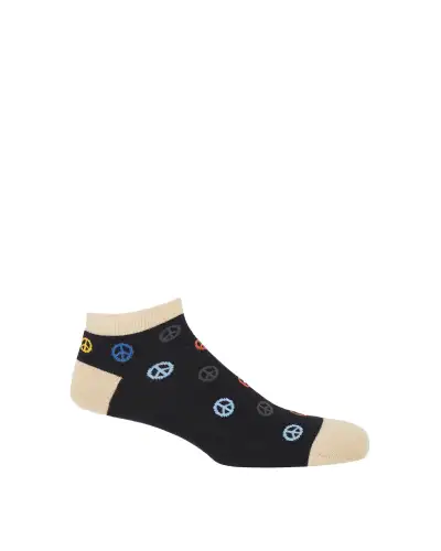Men PEPER HAROW Peace Mens Trainer Socks - Black £13.00
