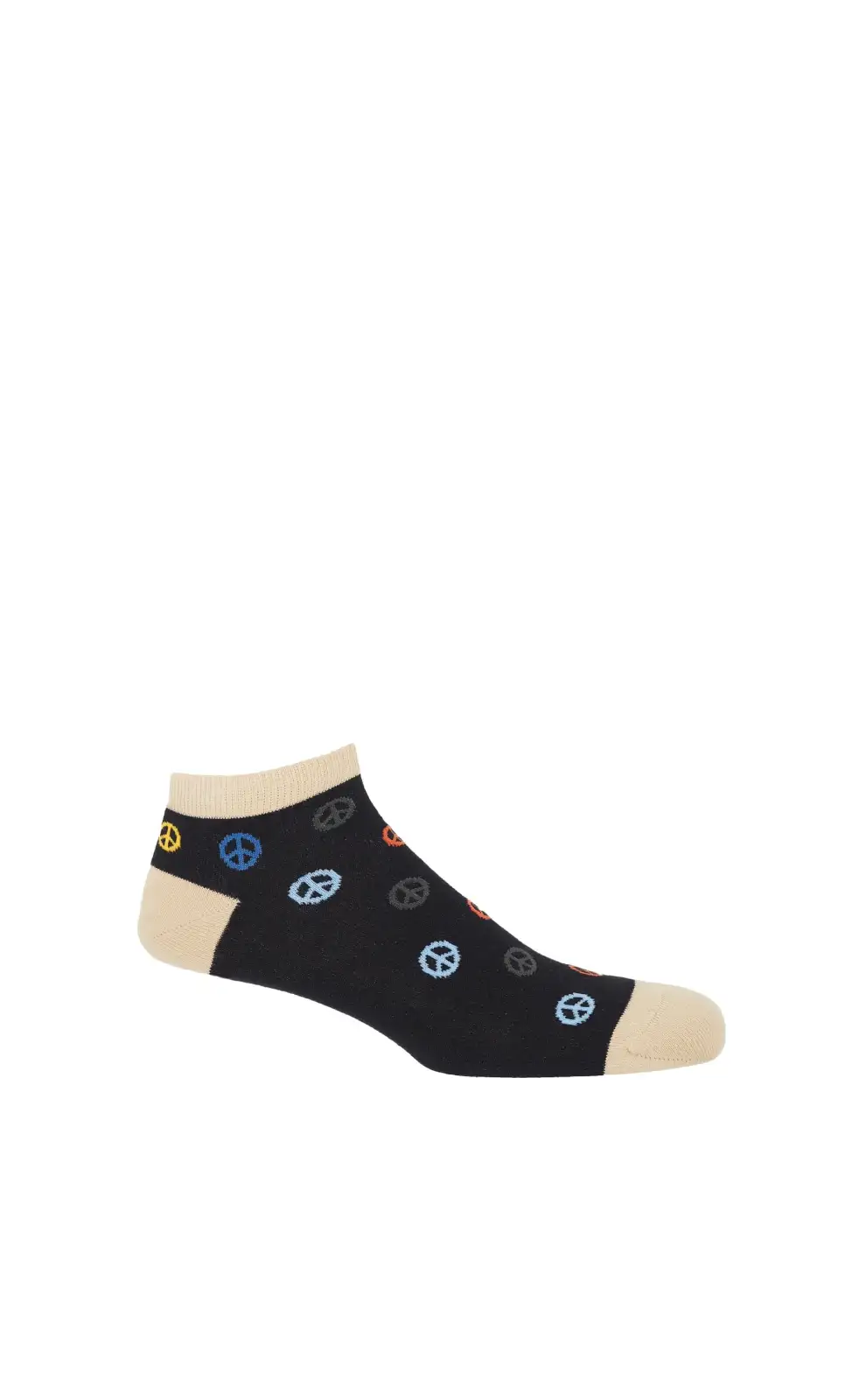 Men PEPER HAROW Peace Mens Trainer Socks - Black £13.00