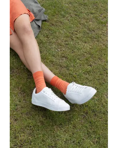 Women PEPER HAROW Retro Stripe Womens Socks - Orange £15.00