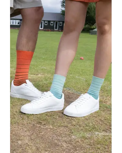 Women PEPER HAROW Retro Stripe Womens Socks - Green £15.00