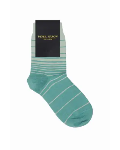 Women PEPER HAROW Retro Stripe Womens Socks - Green £15.00