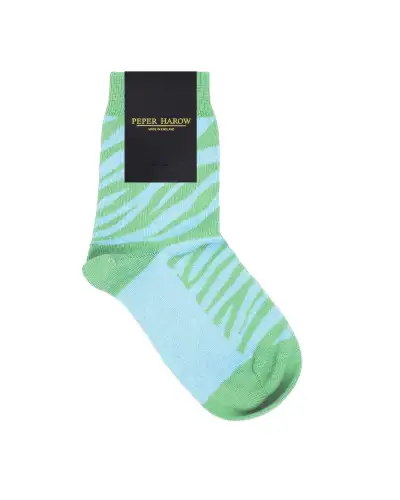 Women PEPER HAROW Zebra Womens Socks - Green £15.00