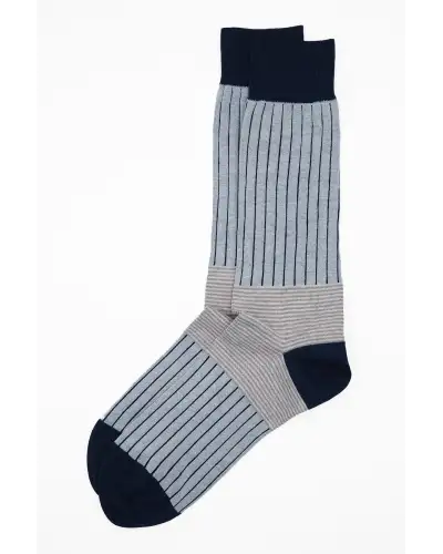 Men PEPER HAROW Oxford Stripe Mens Socks - Blue £16.00