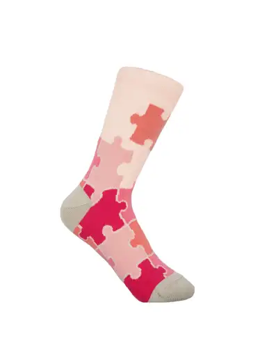 Women PEPER HAROW Jigsaw Womens Socks - Pink £15.00