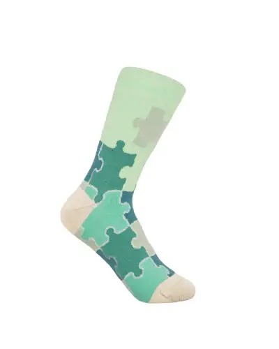 Women PEPER HAROW Jigsaw Womens Socks - Green £15.00