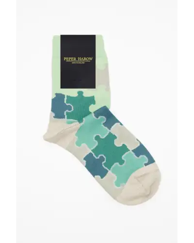 Women PEPER HAROW Jigsaw Womens Socks - Green £15.00