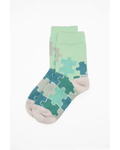 Women PEPER HAROW Jigsaw Womens Socks - Green £15.00
