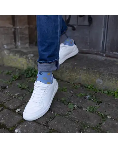 Men PEPER HAROW Peace Mens Socks - Light Blue £16.00