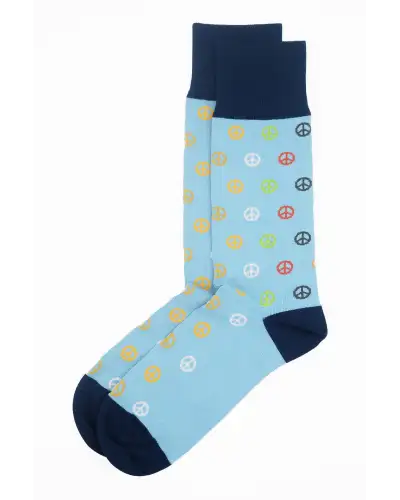 Men PEPER HAROW Peace Mens Socks - Light Blue £16.00