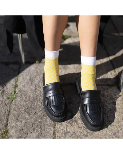 Women PEPER HAROW Crosslet Womens Socks - Yellow £15.00