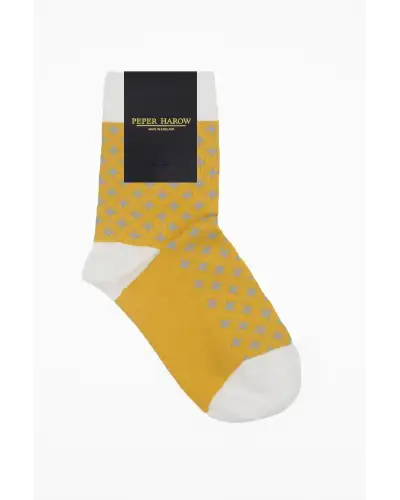 Women PEPER HAROW Crosslet Womens Socks - Yellow £15.00