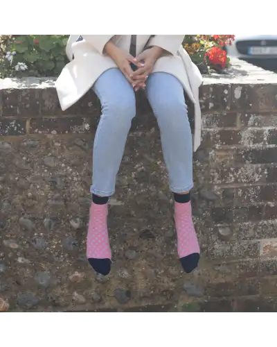 Women PEPER HAROW Crosslet Womens Socks - Pink £15.00