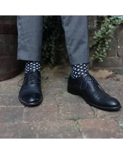 Men PEPER HAROW Crosslet Mens Socks - Black £16.00