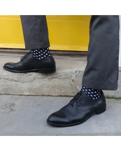 Men PEPER HAROW Crosslet Mens Socks - Black £16.00