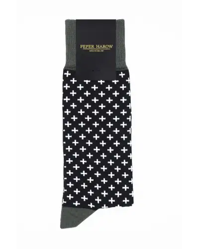 Men PEPER HAROW Crosslet Mens Socks - Black £16.00