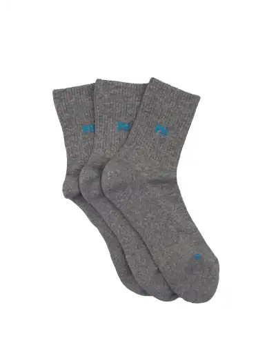 Men PEPER HAROW 3 Pack Essential Quarter Mens Sport Socks - Grey £27.00