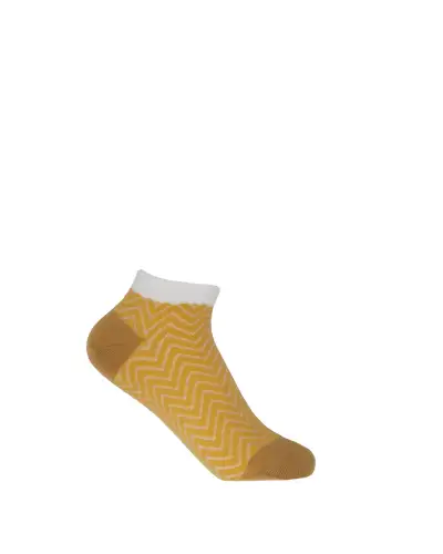 Women PEPER HAROW Zigzag Womens Trainer Socks - Yellow £11.00