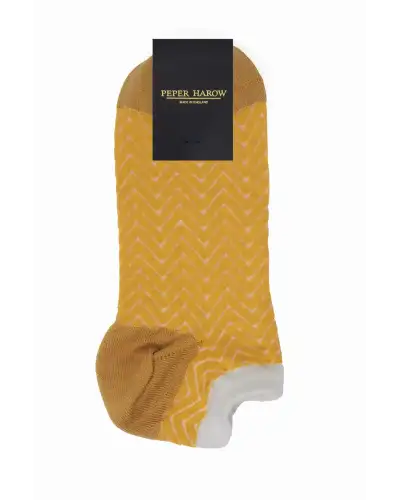 Women PEPER HAROW Zigzag Womens Trainer Socks - Yellow £11.00