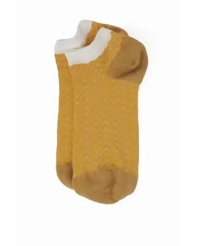 Women PEPER HAROW Zigzag Womens Trainer Socks - Yellow £11.00