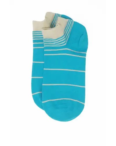Women PEPER HAROW Retro Stripe Womens Trainer Socks - Blue £11.00