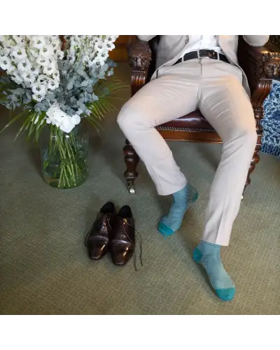 Men PEPER HAROW Lux Taylor Mens Socks - Turquoise £16.00