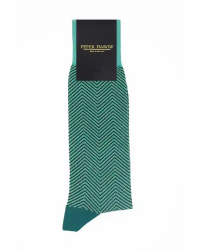 Men PEPER HAROW Lux Taylor Mens Socks - Turquoise £16.00