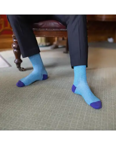 Men PEPER HAROW Lux Taylor Mens Socks - Marine £16.00