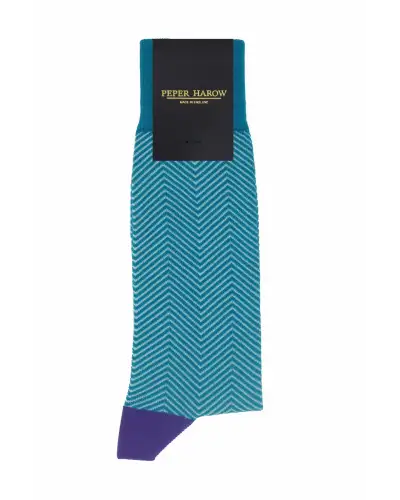 Men PEPER HAROW Lux Taylor Mens Socks - Marine £16.00