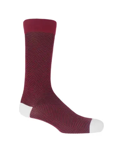 Men PEPER HAROW Lux Taylor Mens Socks - Burgundy £16.00