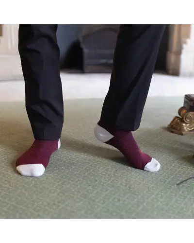 Men PEPER HAROW Lux Taylor Mens Socks - Burgundy £16.00