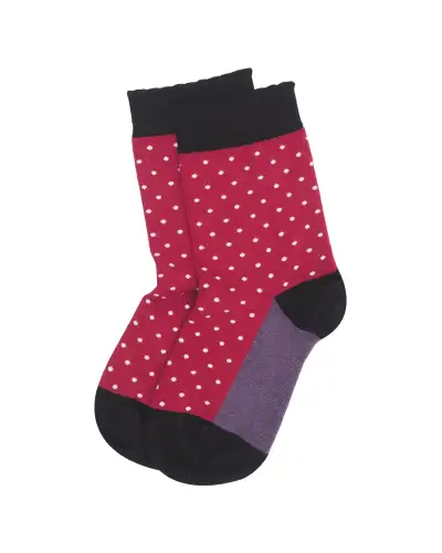 Women PEPER HAROW Pin Polka Womens Socks - Burgundy £15.00
