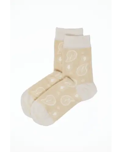 Women PEPER HAROW Paisley Womens Socks - Beige £15.00