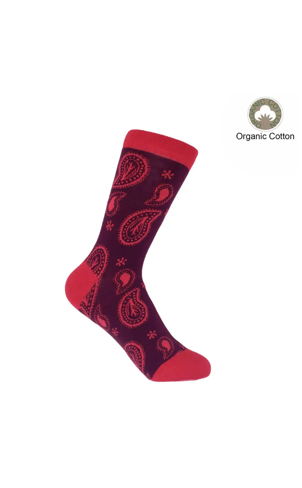 Women PEPER HAROW Paisley Womens Socks - Burgundy £15.00