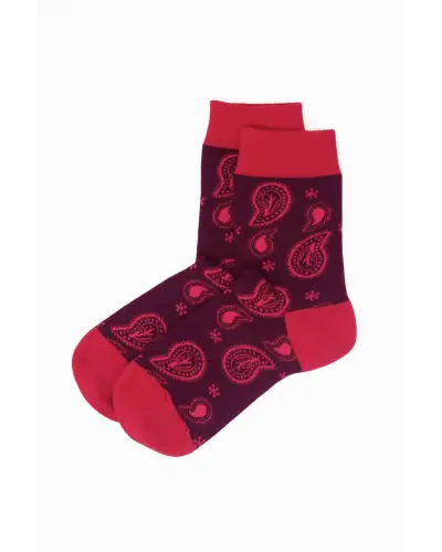 Women PEPER HAROW Paisley Womens Socks - Burgundy £15.00