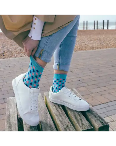 Women PEPER HAROW Diamonds Womens Socks - Teal £15.00