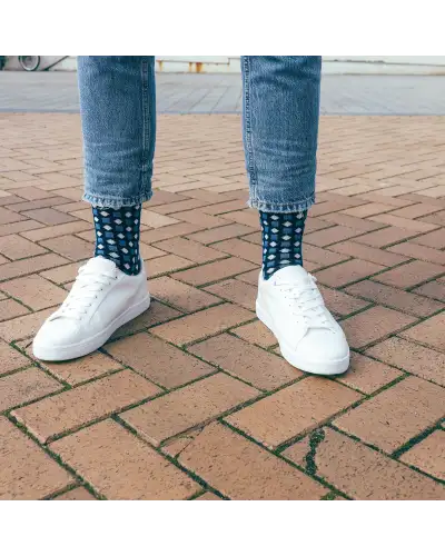 Men PEPER HAROW Diamonds Mens Socks - Navy £16.00